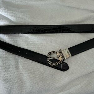 BRIGHTON BLACK LEATHER BELT